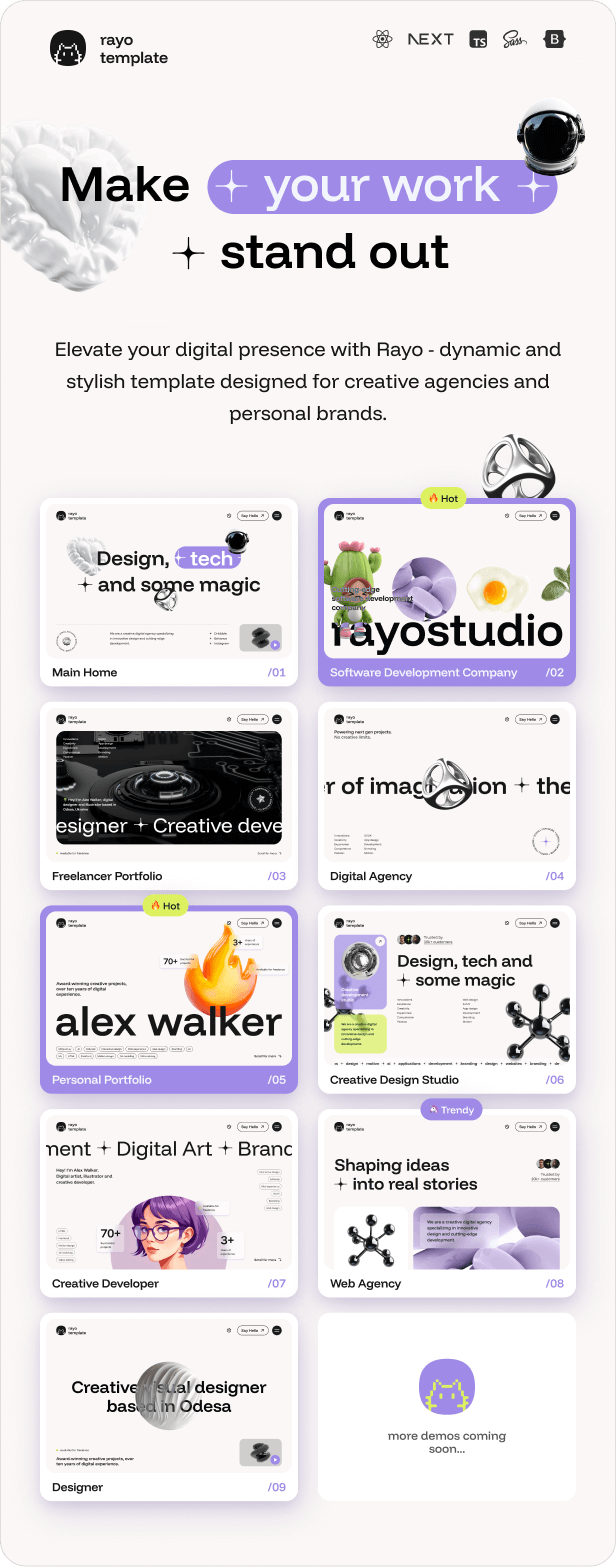 Rayo - Digital Agency & Personal Portfolio NextJs Template