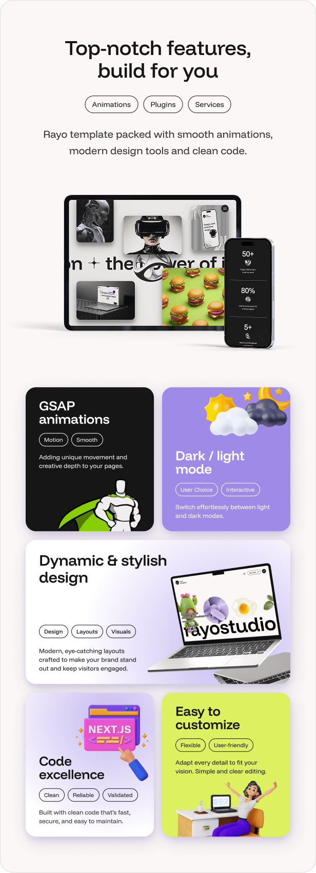 Rayo - Digital Agency & Personal Portfolio NextJs Template